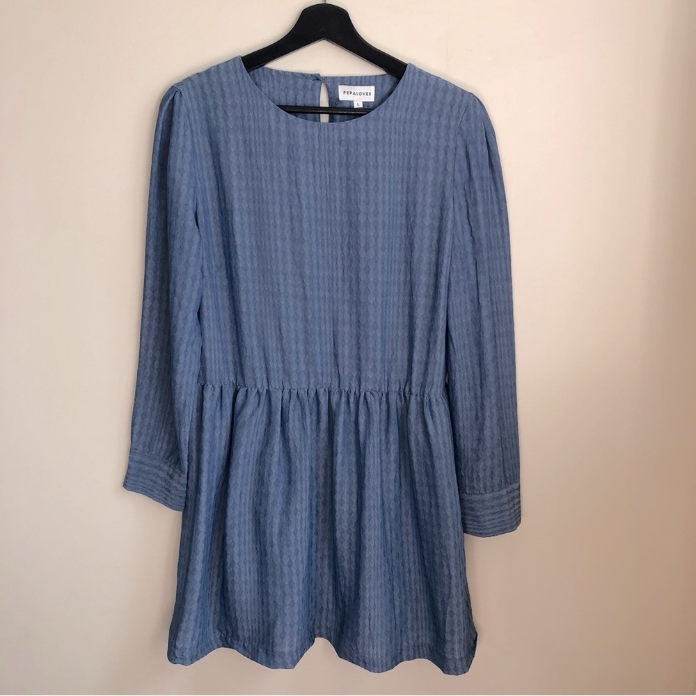 Stylish Blue Mini Dress by Everlane